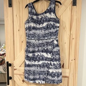 Blue and White Tahari ASL Dress